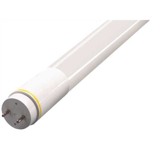 12.5-Watt 4 ft. Linear T8 LED Tube Light Bulb Non-Dimmable Bypass Type B Bright White 3500K - pack of 25