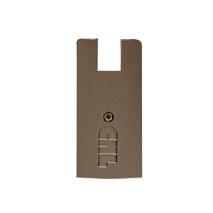 Black Bronze Anodized End Cap for 4" Square Wedge-Lock Door Rail