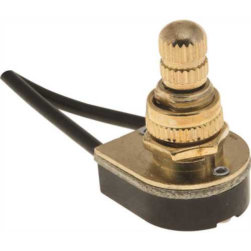 Cooper Wiring Devices 459/BOX 6 Amp Rotary Switch, Brass
