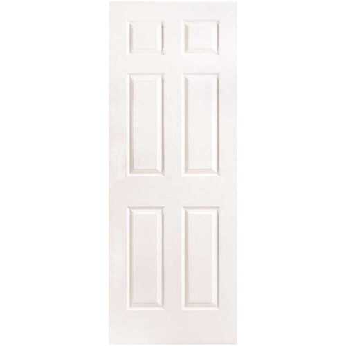 Masonite 38727 36 in. x 80 in. 6-Panel Right-Handed Solid-Core Textured Primed Composite Single Prehung Interior Door