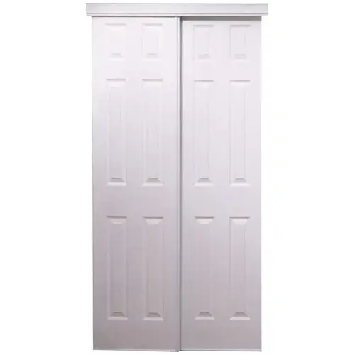 TRUporte 340012 106 Series 72 in. x 80 in. White Composite Bypass Door