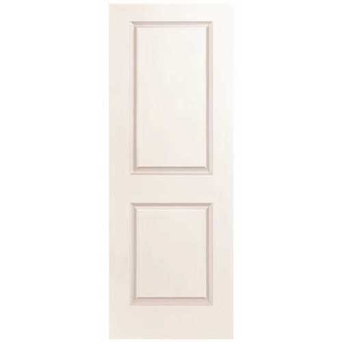 Masonite 0101625340802VV2200010 34 in. x 80 in. Smooth 2-Panel Square Primed White Hollow Core Composite Interior Door Slab
