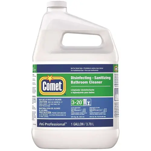 COMET 003700022570 1 Gal. Open Loop Bath Disinfecting-Sanitizing Liquid Cleaner Refill with Spray Bottle Clear