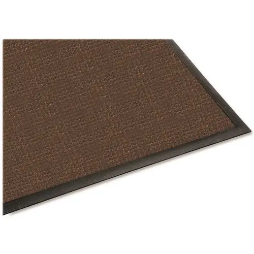 48 in. Width x 72 in. Length Vinyl/Polypropylene Water Guard Wiper Scraper Floor Mat Brown
