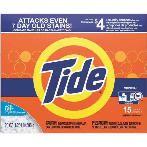 TIDE 003700027782 20 oz. Original Scent Powder Laundry Detergent (15-Loads) White