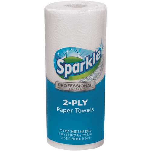 SPARKLE 2717201 White Premium Roll Paper Towels 2-Ply (70 Sheets per Roll) - pack of 30