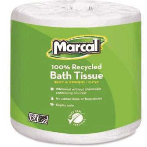 100% Premium 2-Ply Recycled Embossed Toilet Tissue - pack of 48