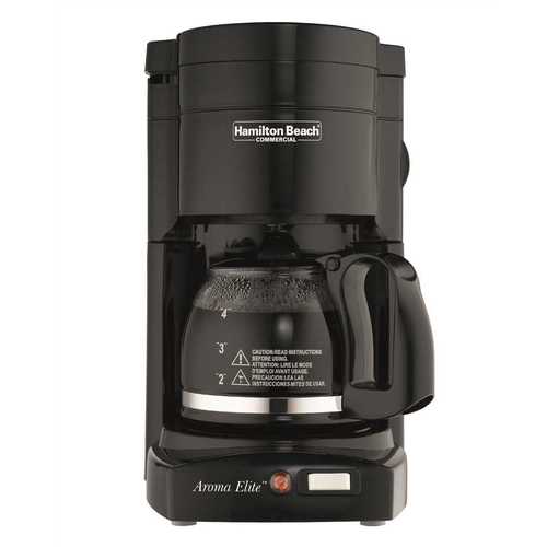 4-CUP COFFEE MAKER WITH GLASS CARAFE, BLACK