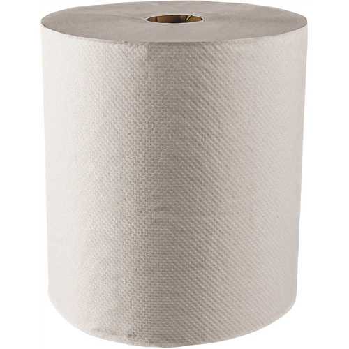 100% Recycled Fiber White Hard Roll Paper Towels (800 ft./Roll, , ) - pack of 12