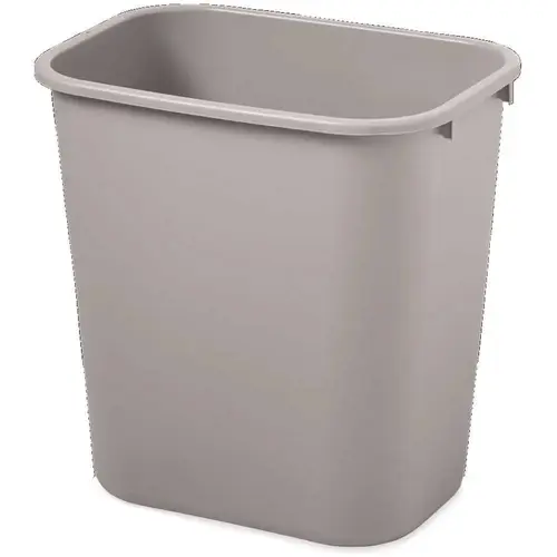 Wastebasket / Trash Can Medium Under Desk 28 Qt, Gray