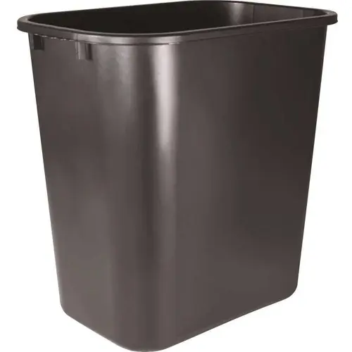 Sparco SPR02160 7 Gal. Polyethylene Touchless Rectangular Waste Basket in Black