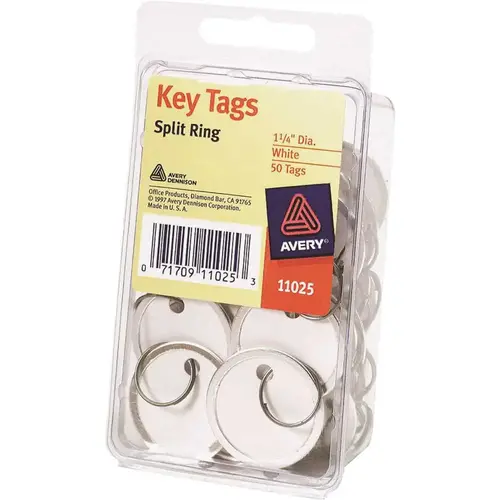 Avery AVE11025 Key Tags White - pack of 50