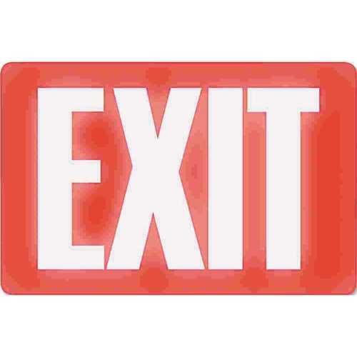 8 in. x 12 in. Glow in The Dark Sign Red Glow Exit
