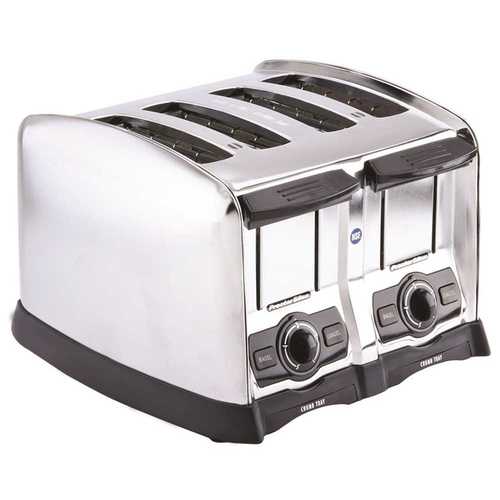 4-Slice Stainless Steel Extra-Wide Slot Toaster