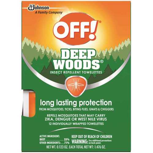 OFF! 611072 12 Ct. Deep Woods Towellets - pack of 12