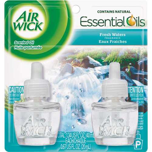 Air Wick REC79717 0.67 oz. Fresh Waters Scented Oil Refill - Pair
