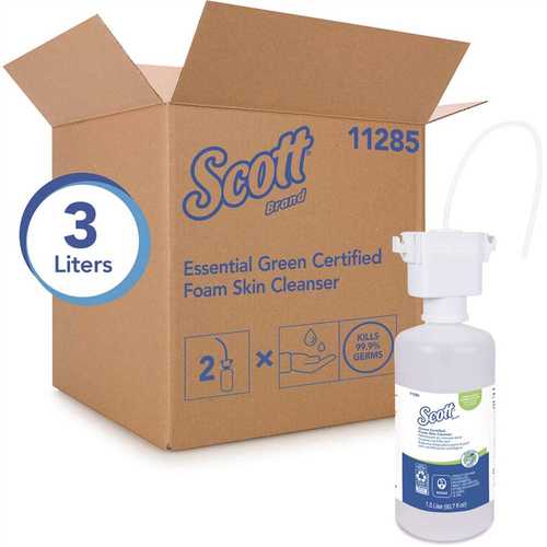 SCOTT 11285 Unscented Green Certified Foaming Hand Soap Under-Counter Bottle (2 Units Per Case)