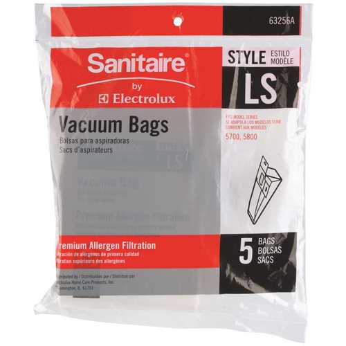 Sanitaire 63256A-10 1.13 Gal. Upright 5700/5800 Dust Bag - pack of 5
