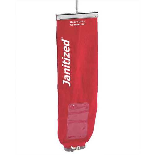 Red Cotton/SMS Lined Upright Cloth Bag for Eureka Sanitaire with Lock, Top Load, No Zipper, Equivalent to 53354-3