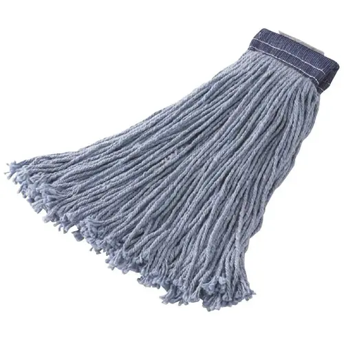 16 oz. Blue Cut-End Cotton/Synthetic Blend Mop Head with 1 in. Head Band