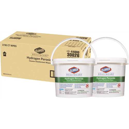 CLOROX 4460030826 Healthcare Hydrogen Peroxide Cleaner Disinfectant Wipes - pack of 185