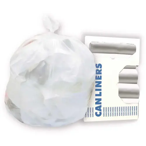 24 in. x 33 in. 8 mic. 12 Gal. to 16 Gal. Natural High-Density Trash Bags - pack of 1000