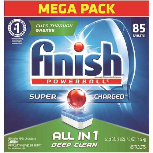 FINISH 3041943 Powerball 0.7 oz. Dishwasher Detergent Tablets - pack of 85