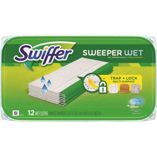 Sweeper Wet Mop Pad Refills with Open Window Fresh Scent - pack of 12