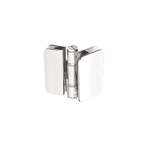 Polished Stainless Zurich 02 Series 180 Degree Glass-to-Glass Inswing or Outswing Bi-Fold Hinge