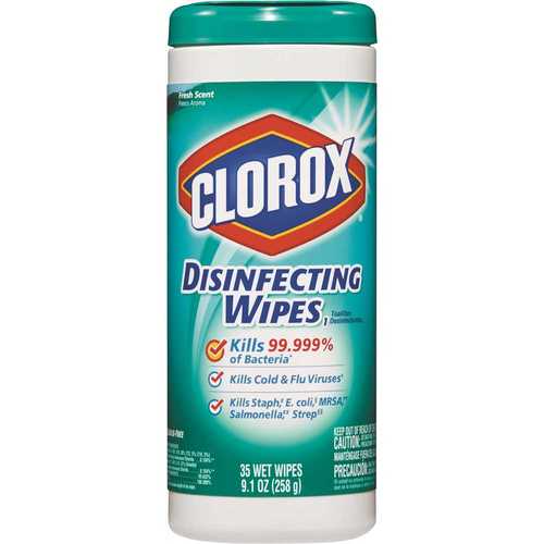 CLOROX 4460001593 Fresh Scent Bleach Free Disinfecting Wipes