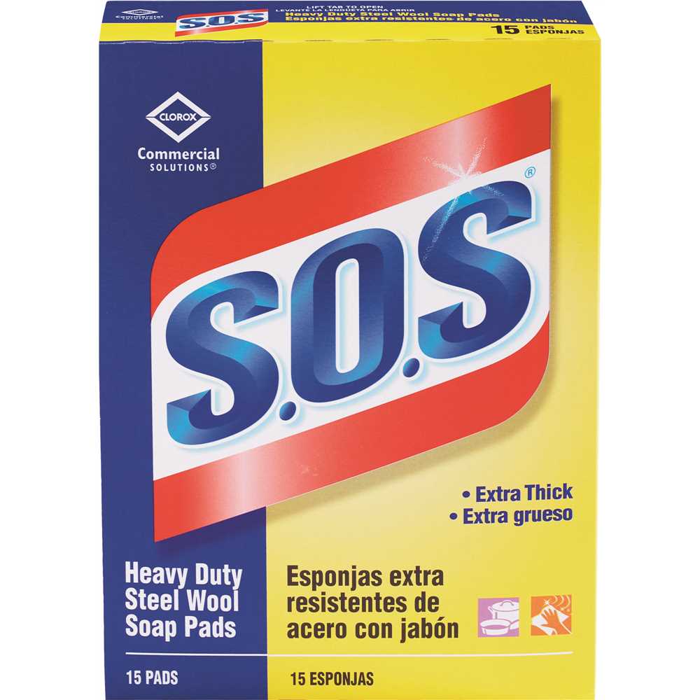 S.O.S 1650088320 Steel Wool Soap Pads Blue - pack of 15