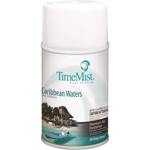 TimeMist 33-5324TMCAPT Premium 5.3 oz. Caribbean Waters Meter Refill Clear