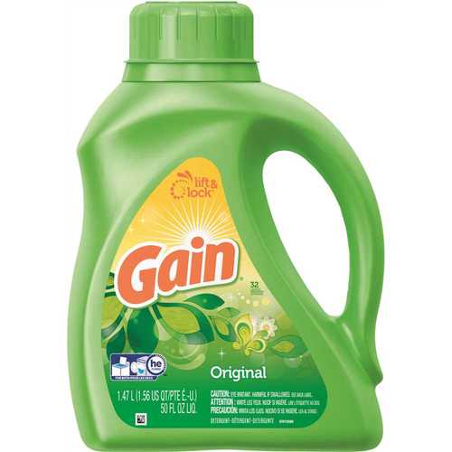 GAIN 003700012784 50 oz. Original Scent Liquid Laundry Detergent (32-Load)