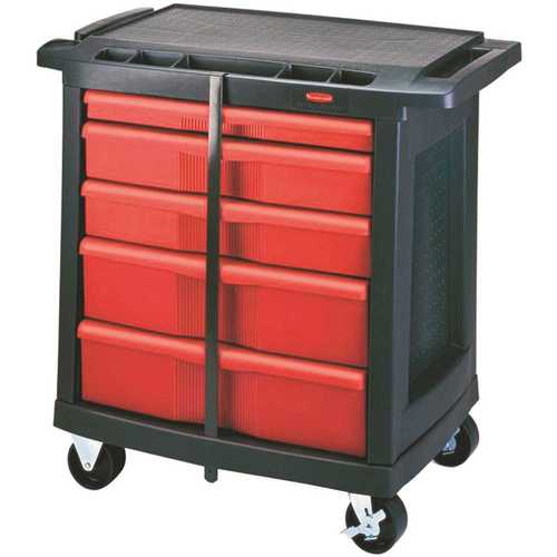 32.6 in. 5-Drawer Utility Cart