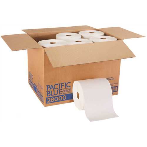 Pacific Blue Select 28000 Premium White 2-Ply Paper Towel Roll 350 ft. ( Case) - pack of 12