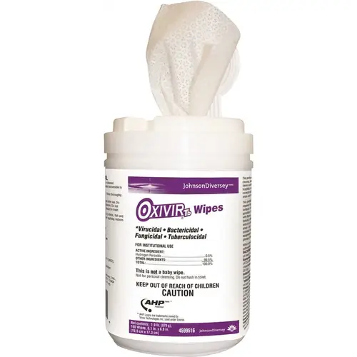 Oxivir TB 6 in. x 7 in. Disinfecting Wipes White