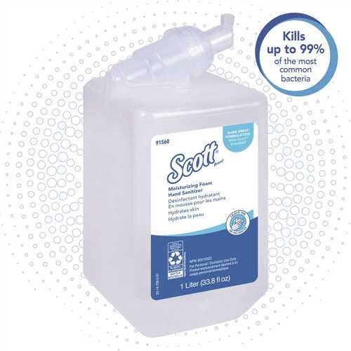 SCOTT 91560 1.0 l Clear Fresh Scent Moisturizing Foam Hand Sanitizer