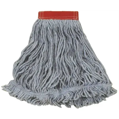 Super Stitch Blend Large Mop Head Wet Mop, 5 in. Headband in Blue