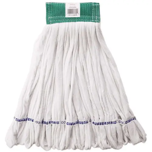 Medium Rough Floor Wet String Mop Head with 5 in. Head Band White