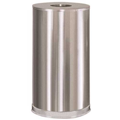 Metallic 15 gal. Stainless Steel Open Top Trash Can