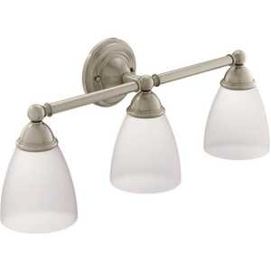 Brantford Triple Globe Bath Light Brushed Nickel Finish