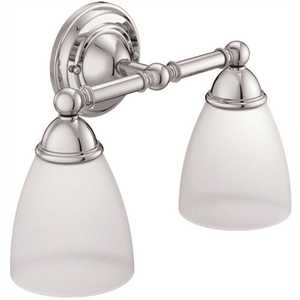 Brantford Double Globe Bath Light Bright Chrome Finish