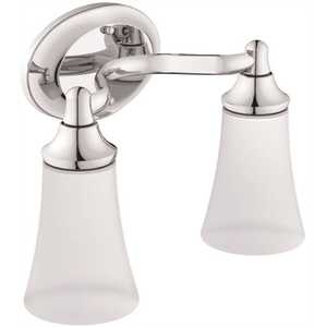 Eva Double Globe Bath Light Bright Chrome Finish