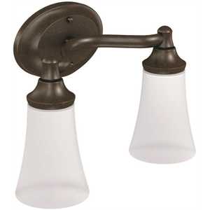 Eva Double Globe Bath Light Oil Rubbed Bronze Finish