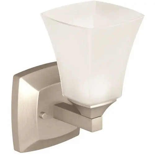 Voss Single Globe Bath Light Brushed Nickel Finish