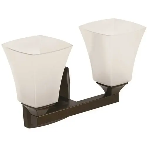 Voss Double Globe Bath Light Oil Rubbed Bronze Finish