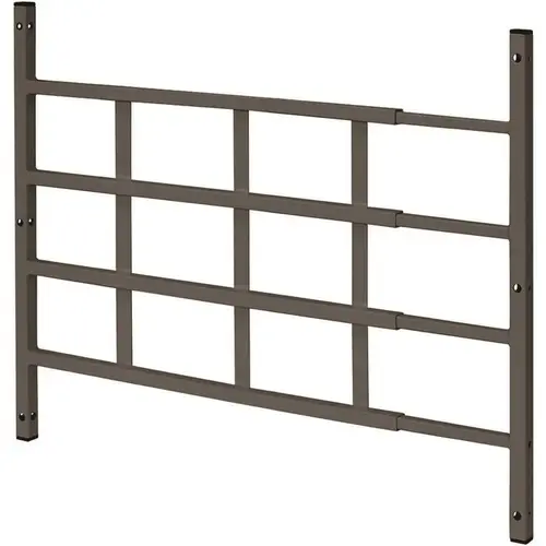 Segal S 4766 22 in. to 38 in. W x 21 in. H Fixed 4-Bar Window Guard (Width Expandable) Bronze