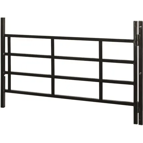 22 in. to 38 in. W x 21 in. H Hinged 4-Bar Window Guard (Width Expandable) Black