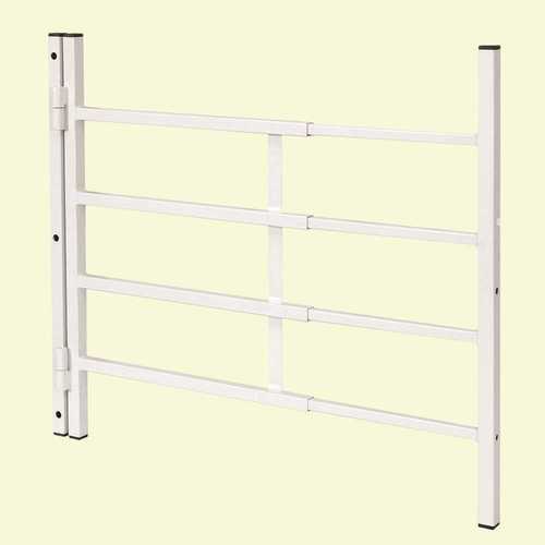 14 in. to 22 in. W x 21 in. High Carbon Steel Fixed 4-Bar Window Guard, White
