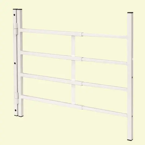 Segal S 4780 31 in. to 54 in. Wx 21 in. H Painted Carbon Steel Hinged 4-Bar Window Guard, White